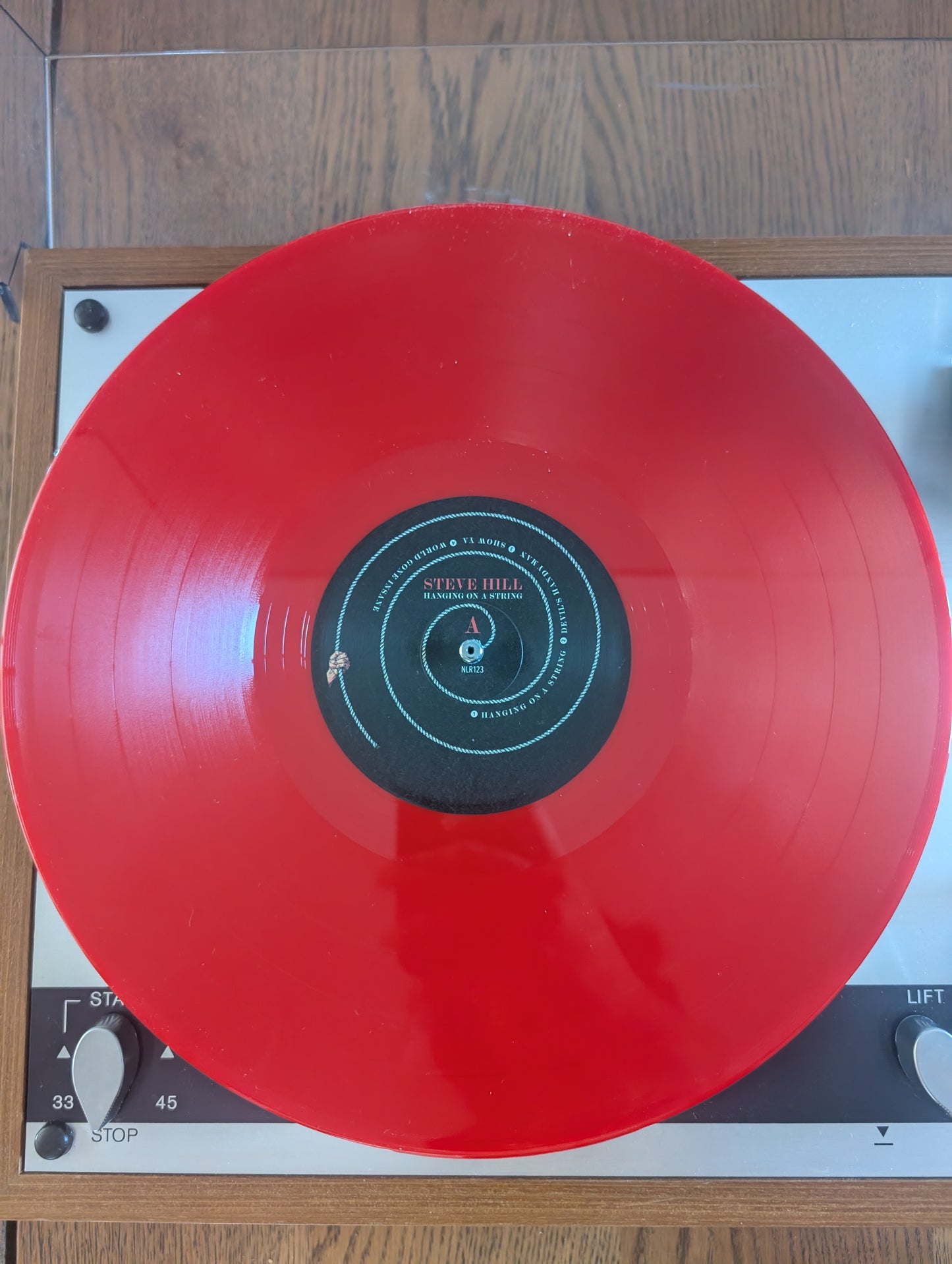 (LIMITED RED EDITION) Steve Hill - Hanging On A String | Signed Vinyl Record
